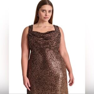 DKNY Bronze Sequin Top